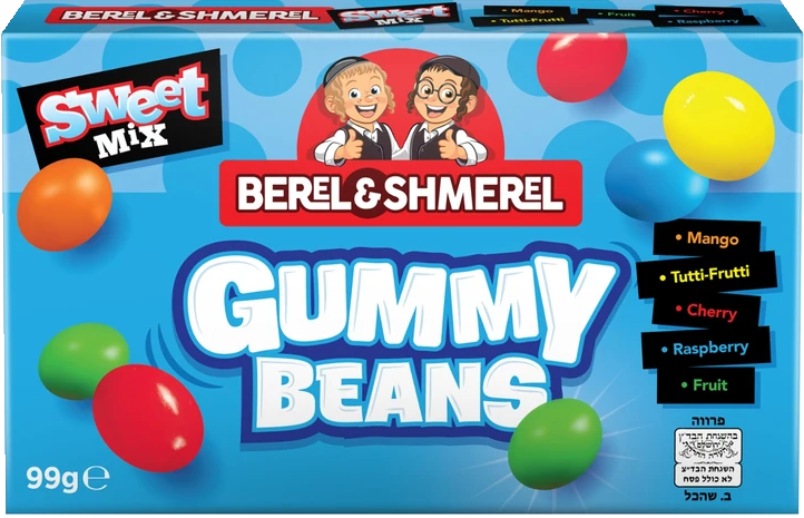 Berel & Shmerel Sweet Mix Gummy Beans, 99g box